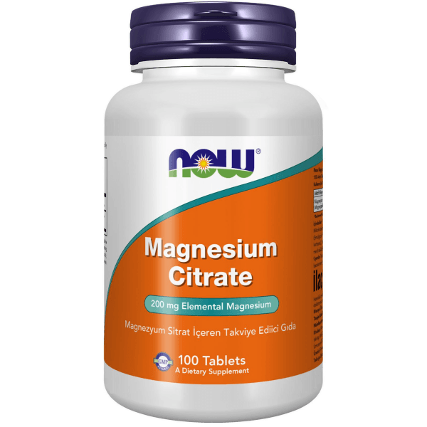 Now Magnesium Citrate / Magnezyum Sitrat İçeren Takviye Edici Gıda